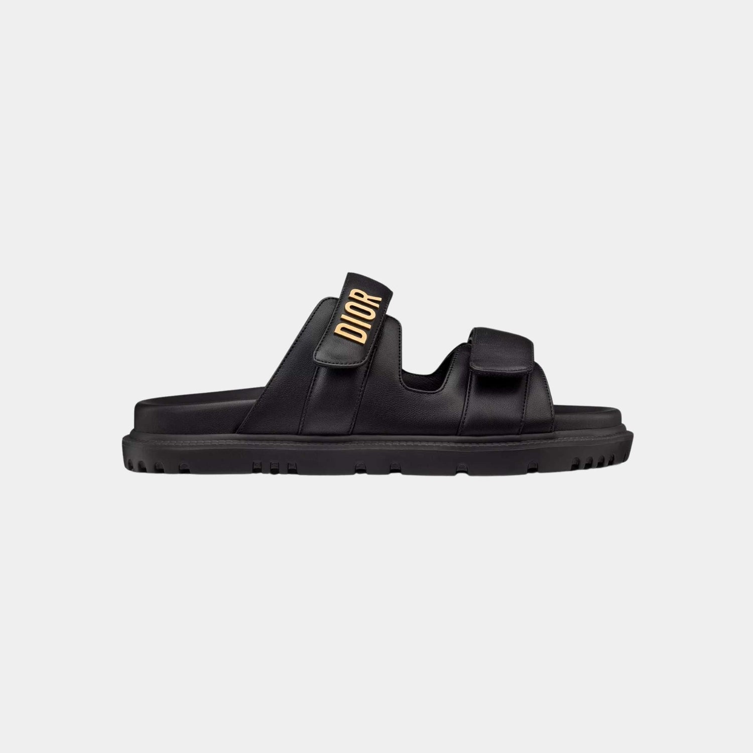 Dioract Slide Black Lambskin