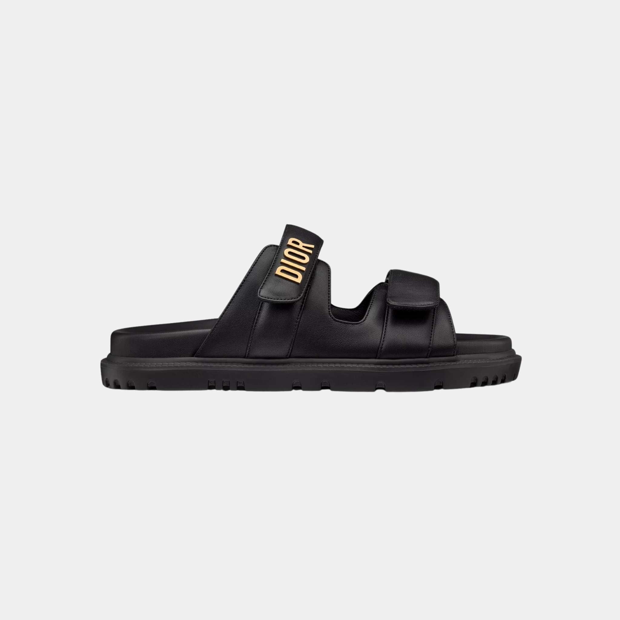 Dioract Slide Black Lambskin