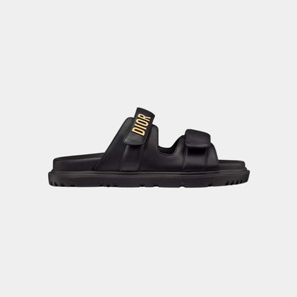 Dioract Slide Black Lambskin