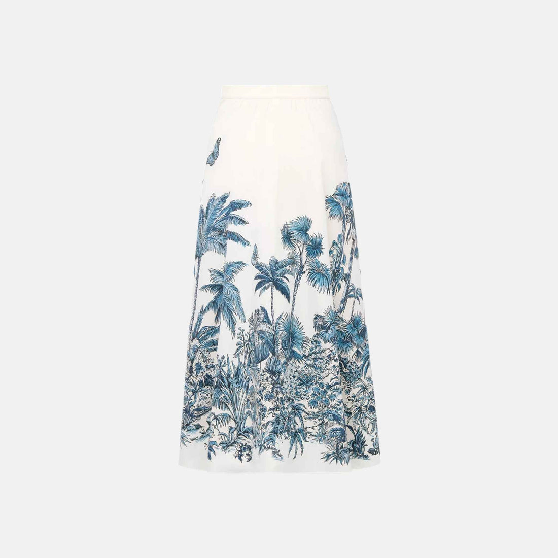 Dioriviera Mid-Length Flared Skirt in Toile de Jouy