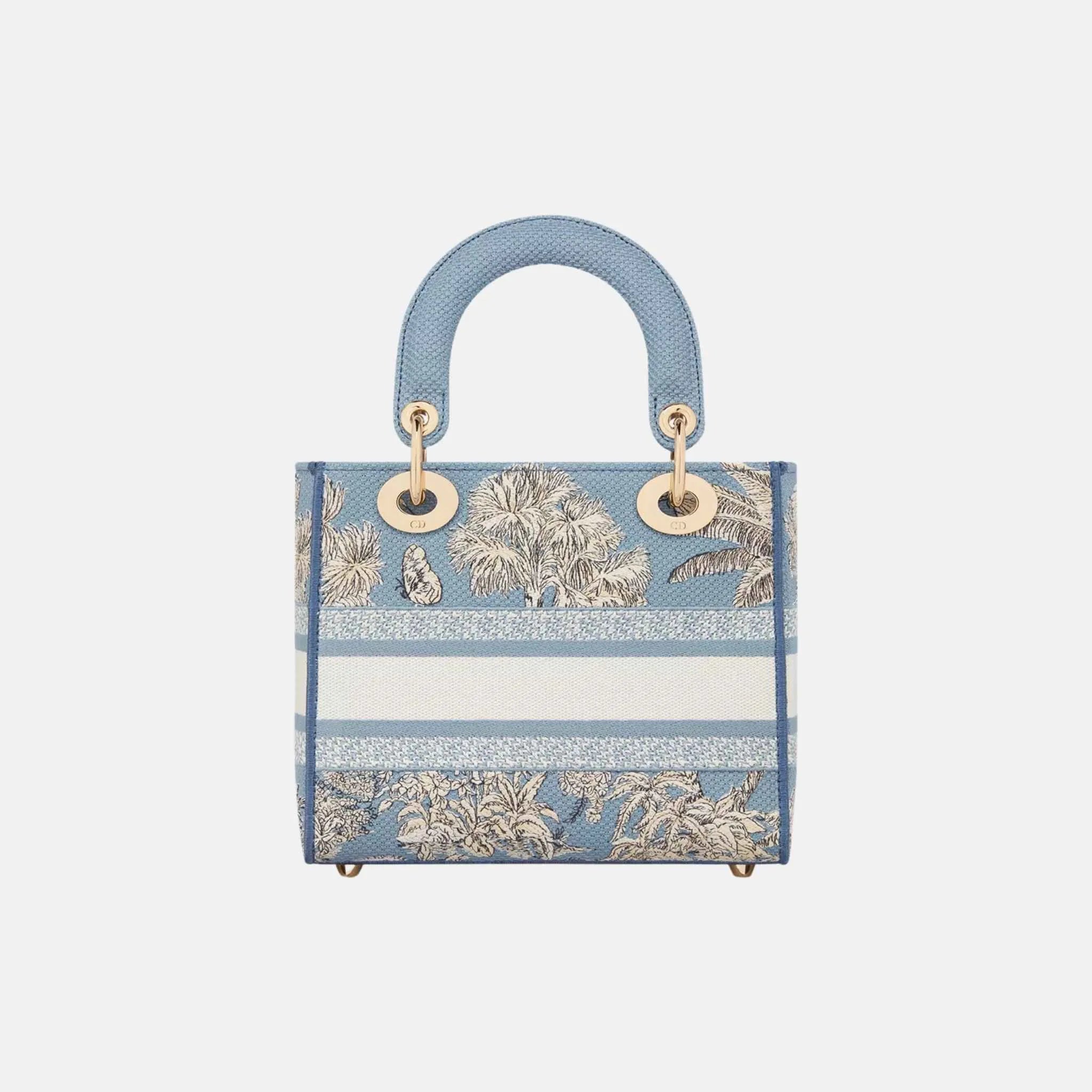 Dioriviera Small Lady D-Lite Bag in Toile de Jouy Palms