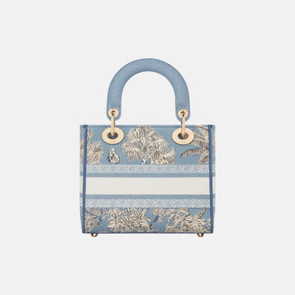 Dioriviera Small Lady D-Lite Bag in Toile de Jouy Palms