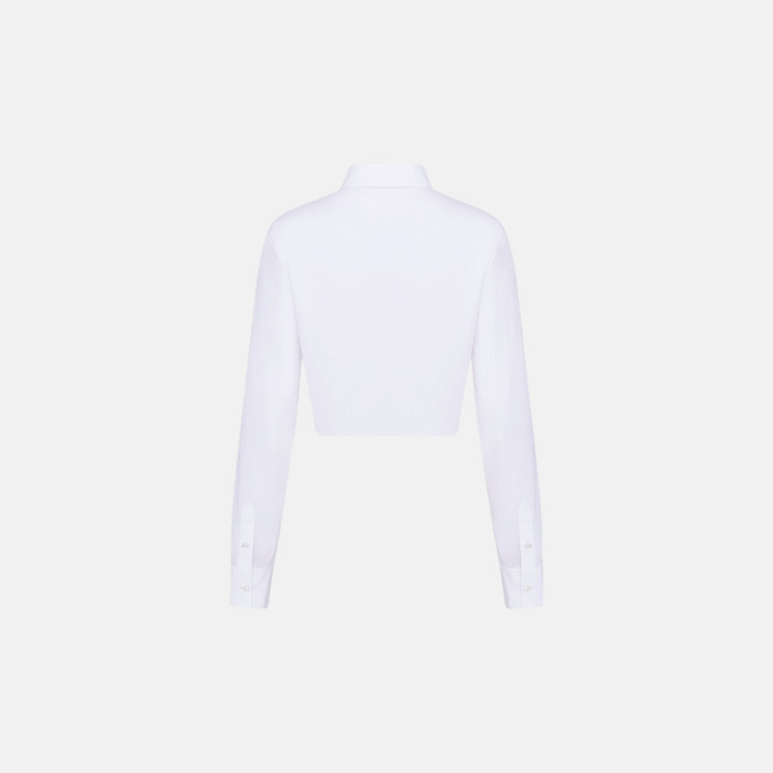 Dioriviera Tied Cropped Blouse In Cotton Poplin