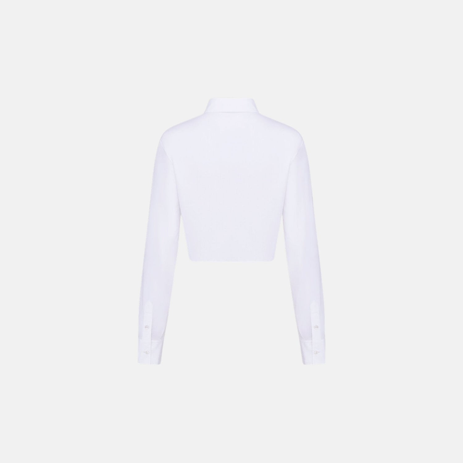 Dioriviera Tied Cropped Blouse In Cotton Poplin