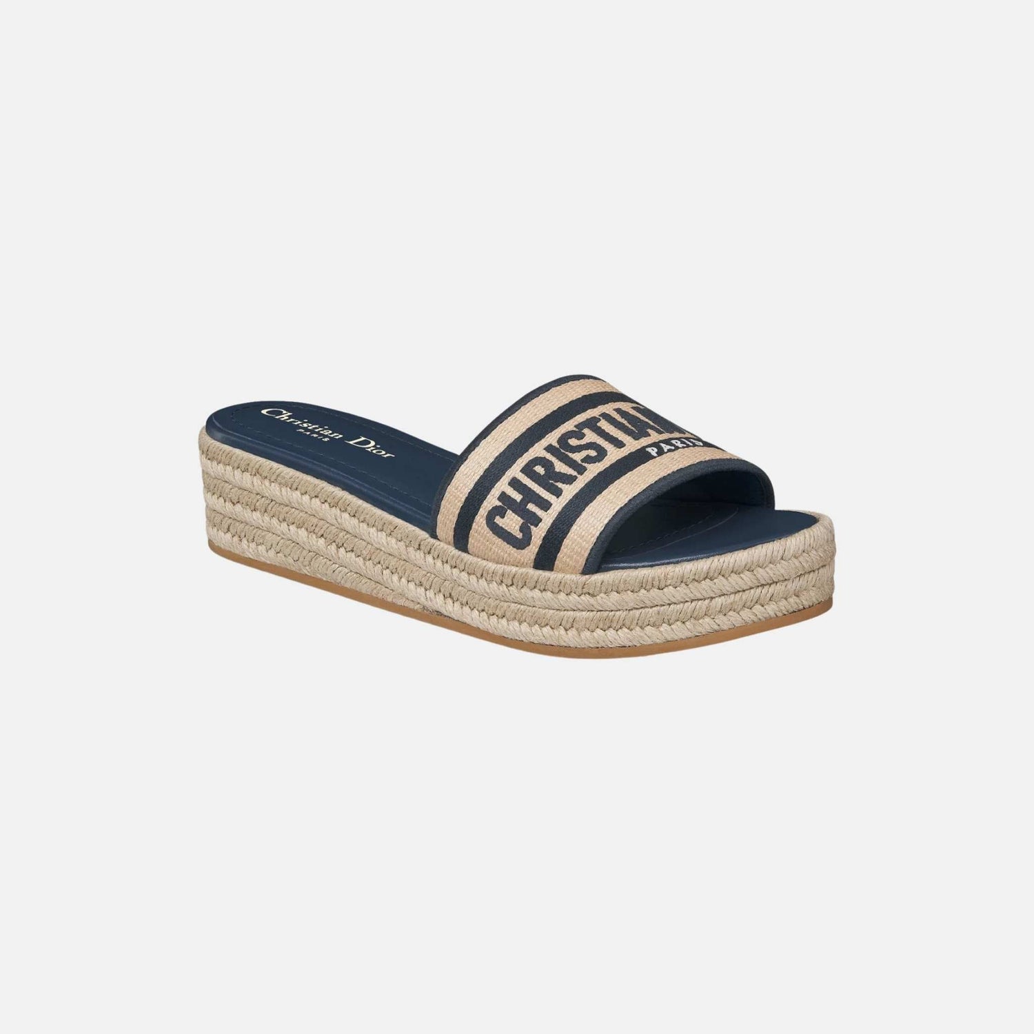 Dway Platform Slide In Embroidered Cotton