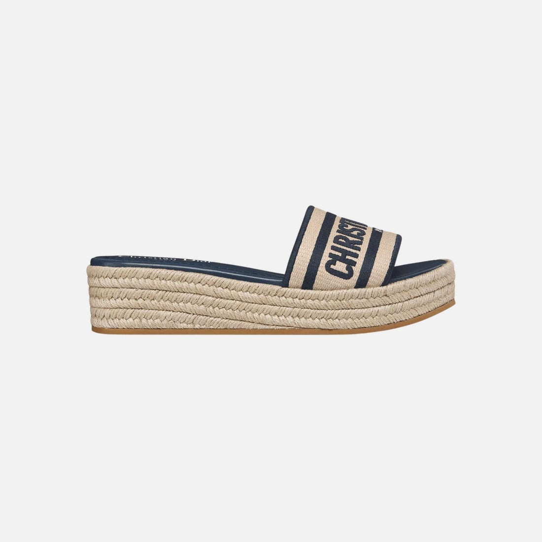 Dway Platform Slide In Embroidered Cotton