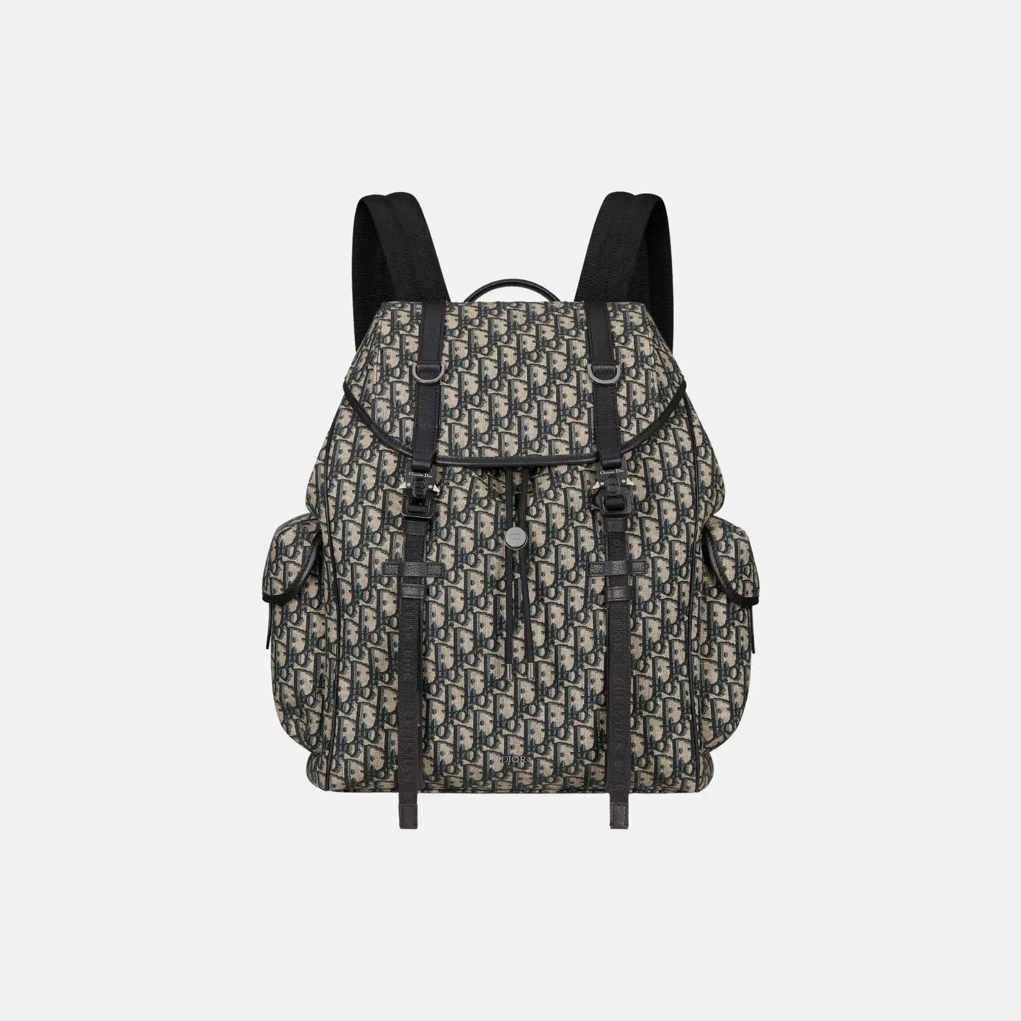 Hit The Road Flap Backpack in Calfskin and Jacquard