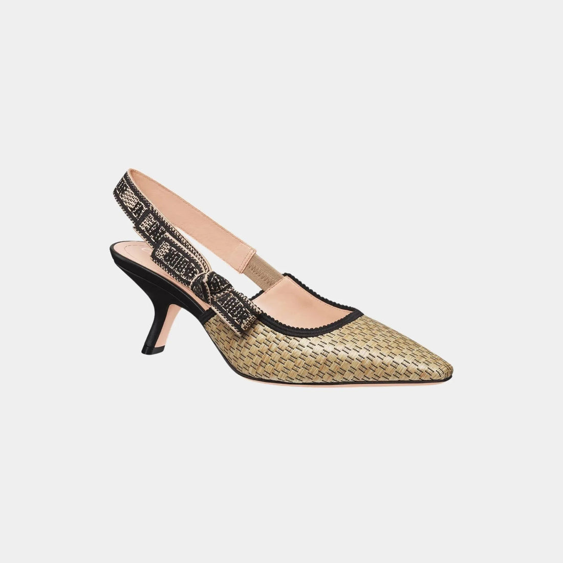 J Adior Dioriviera Slingback Pump Textured Raffia