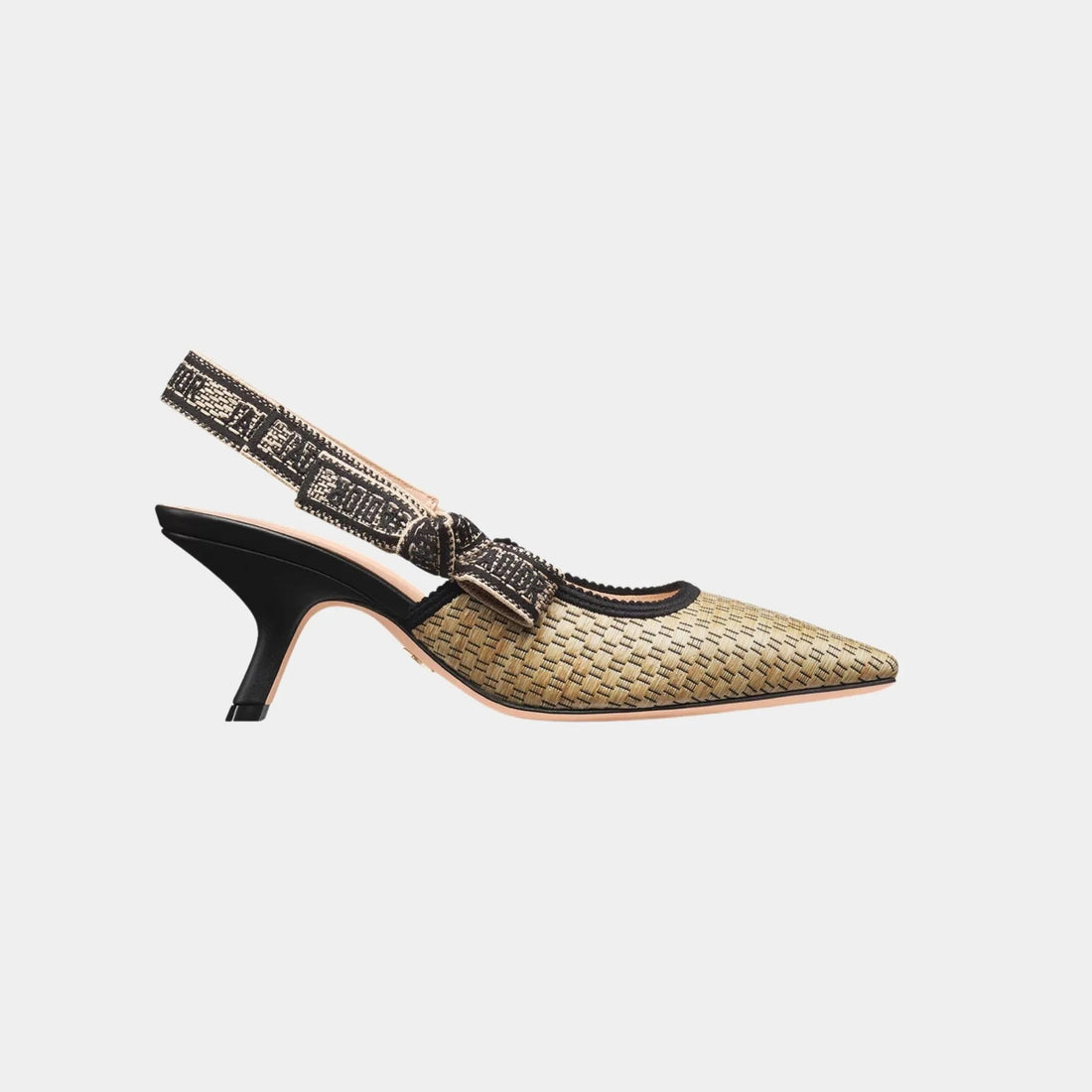 J Adior Dioriviera Slingback Pump Textured Raffia