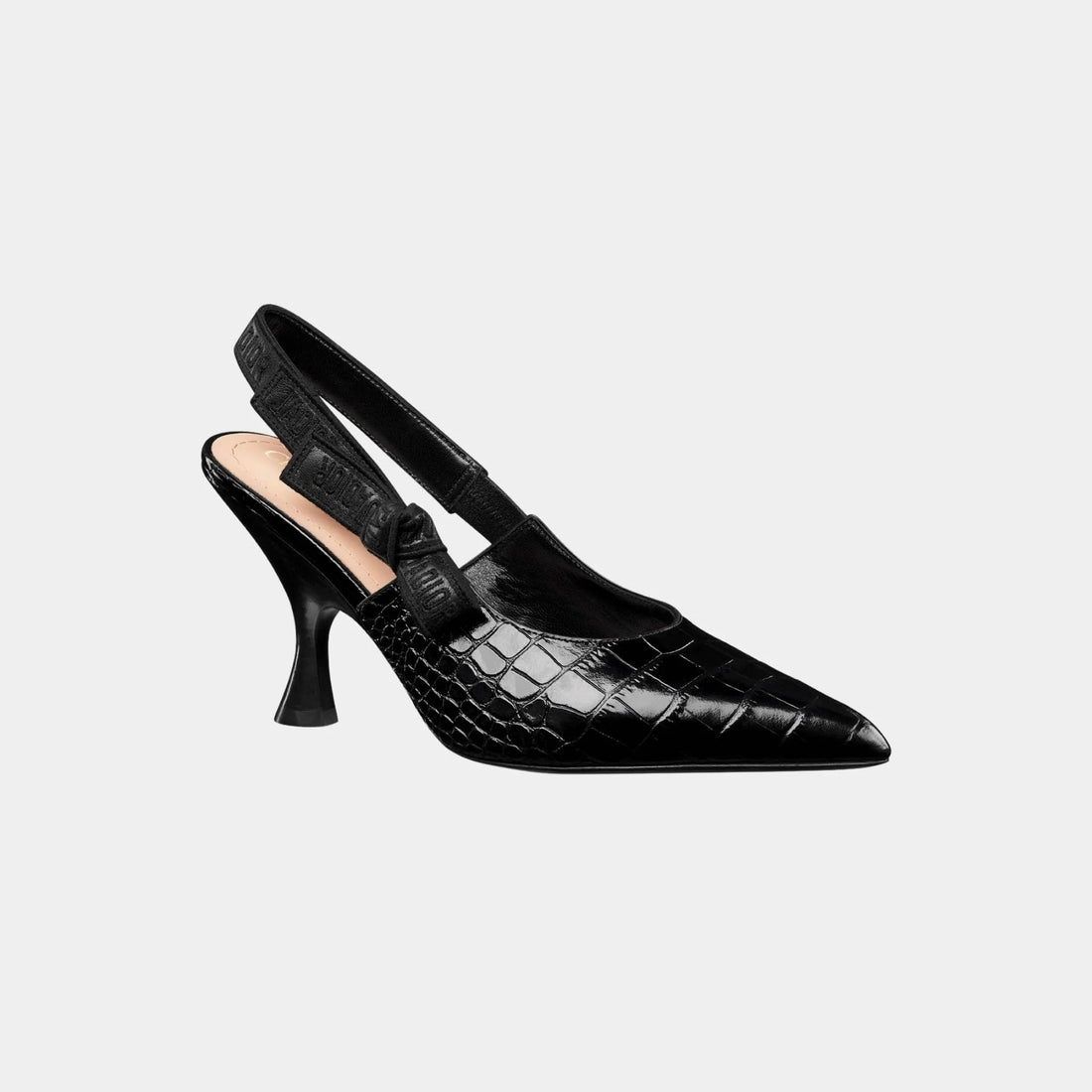 J Adior Slingback Pump Calfskin with Crocodike Pattern
