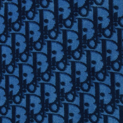 Kids A Line Dress Blue Dior Oblique Velvet Jacquard
