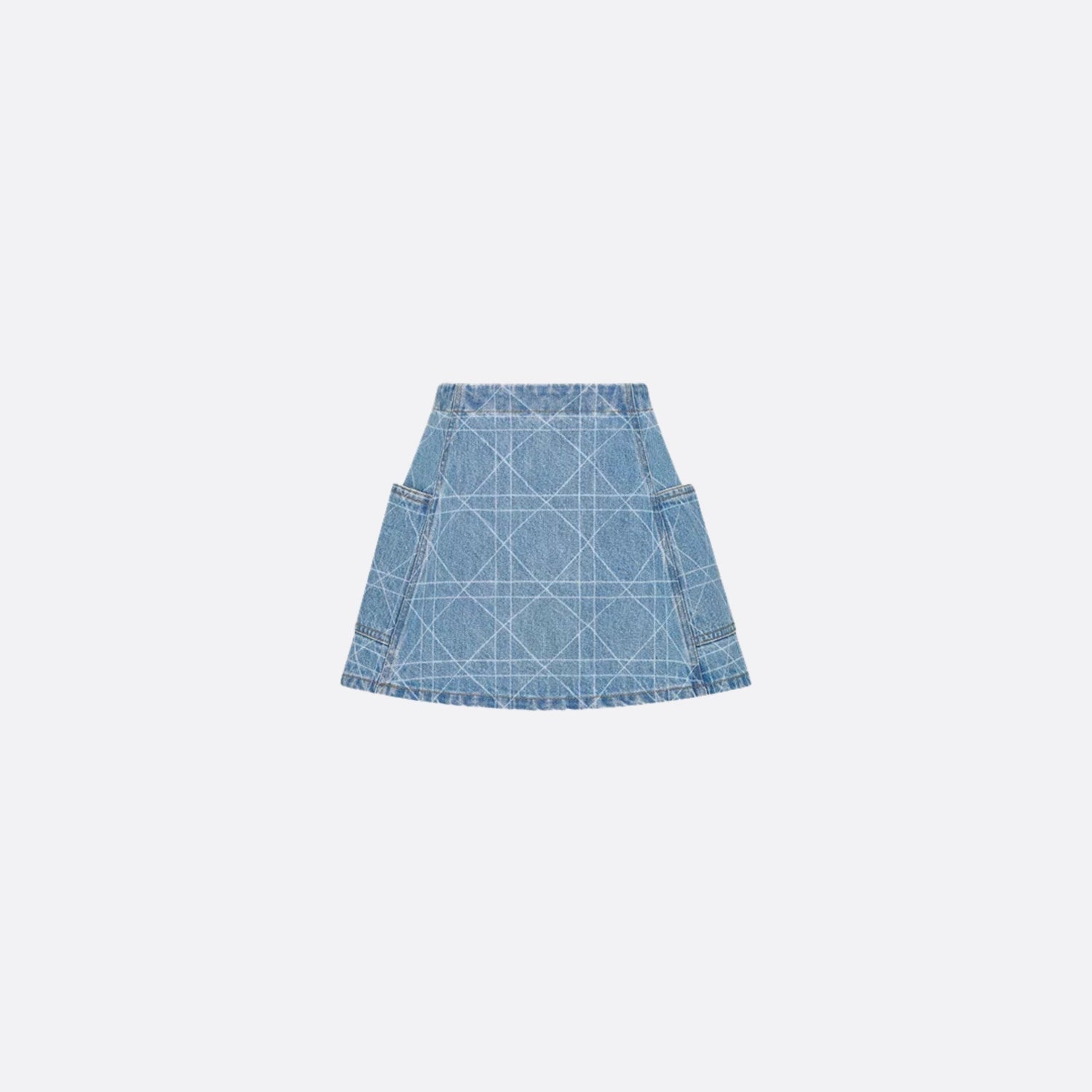Kids A Line Skirt Blue Cannage Cotton Denim