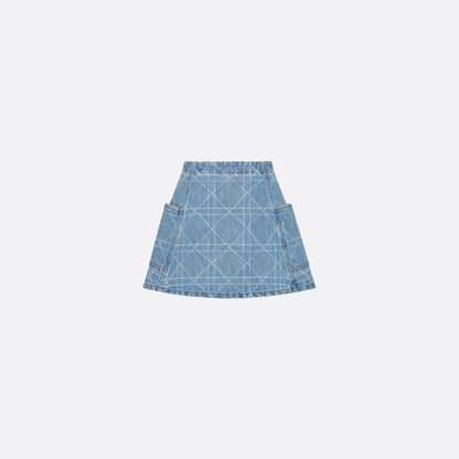 Kids A Line Skirt Blue Cannage Cotton Denim