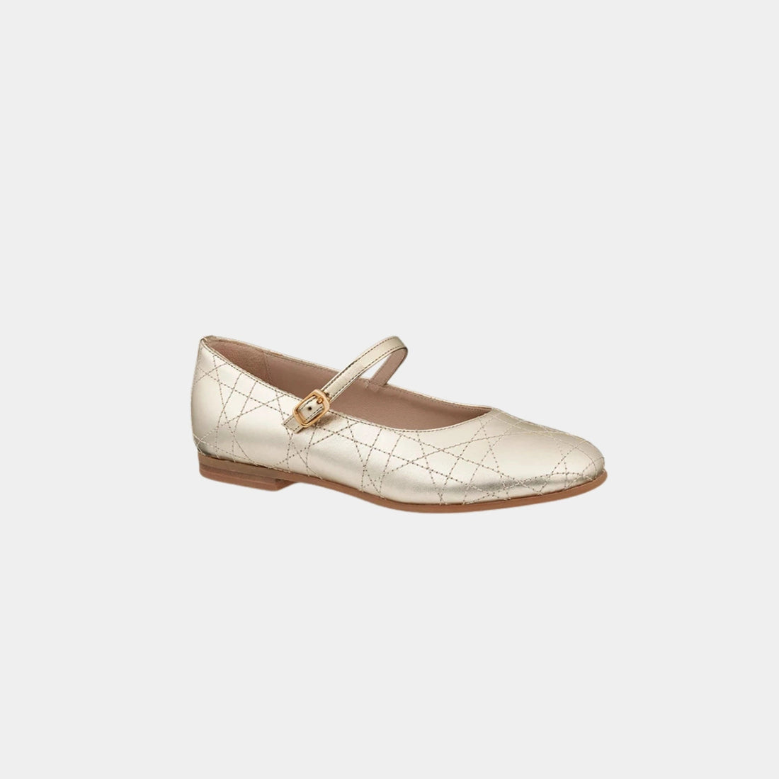 Kids Ballet Flat Cannage Calfskin