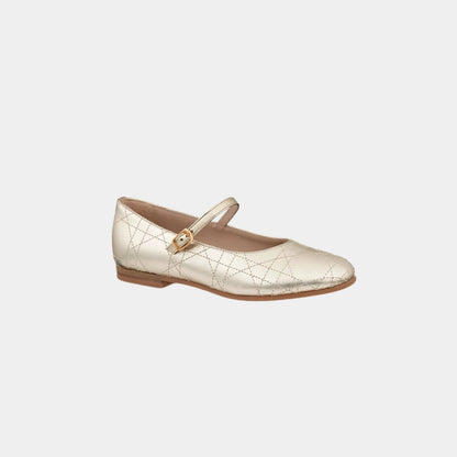 Kids Ballet Flat Cannage Calfskin