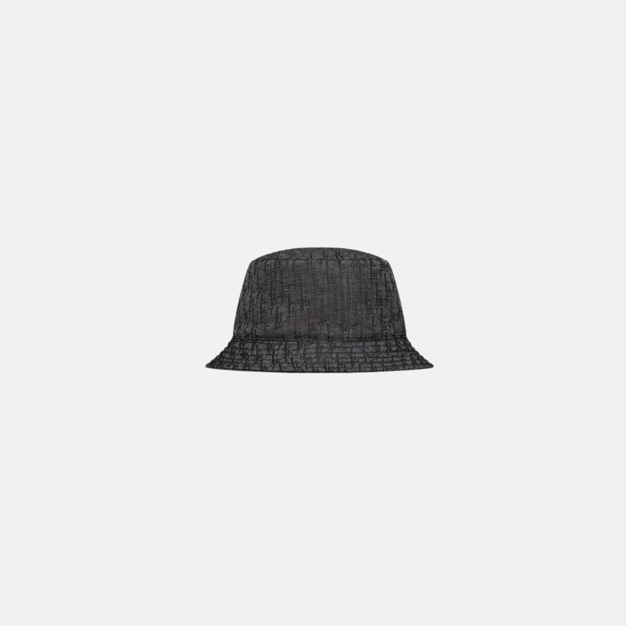 Kids Bucket Hat Black Dior Oblique Technical Jacquard