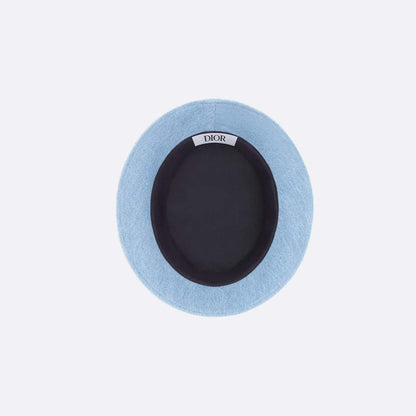Kids Bucket Hat Blue Cotton Denim