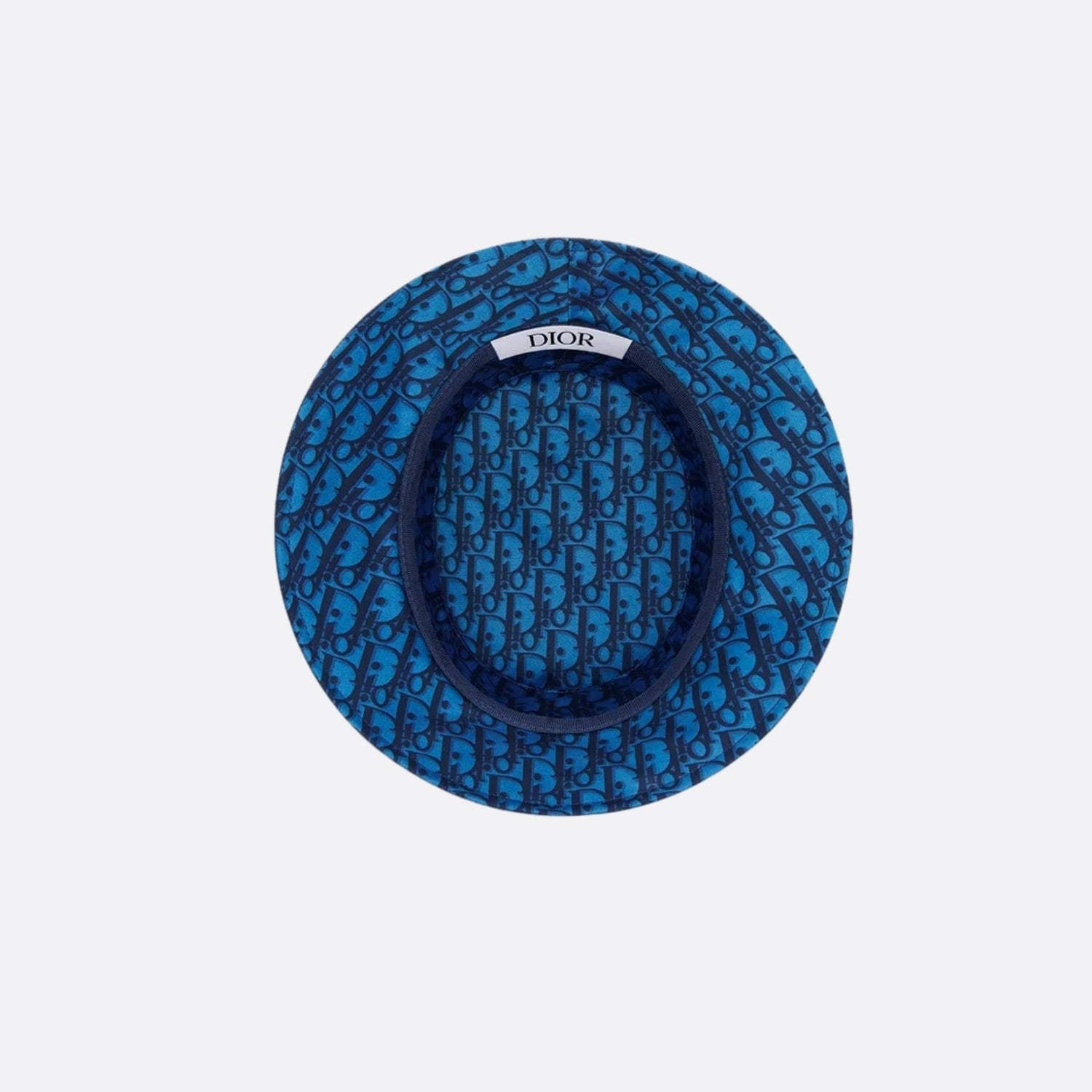 Kids Bucket Hat Navy Blue Dior Oblique Technical Fabric