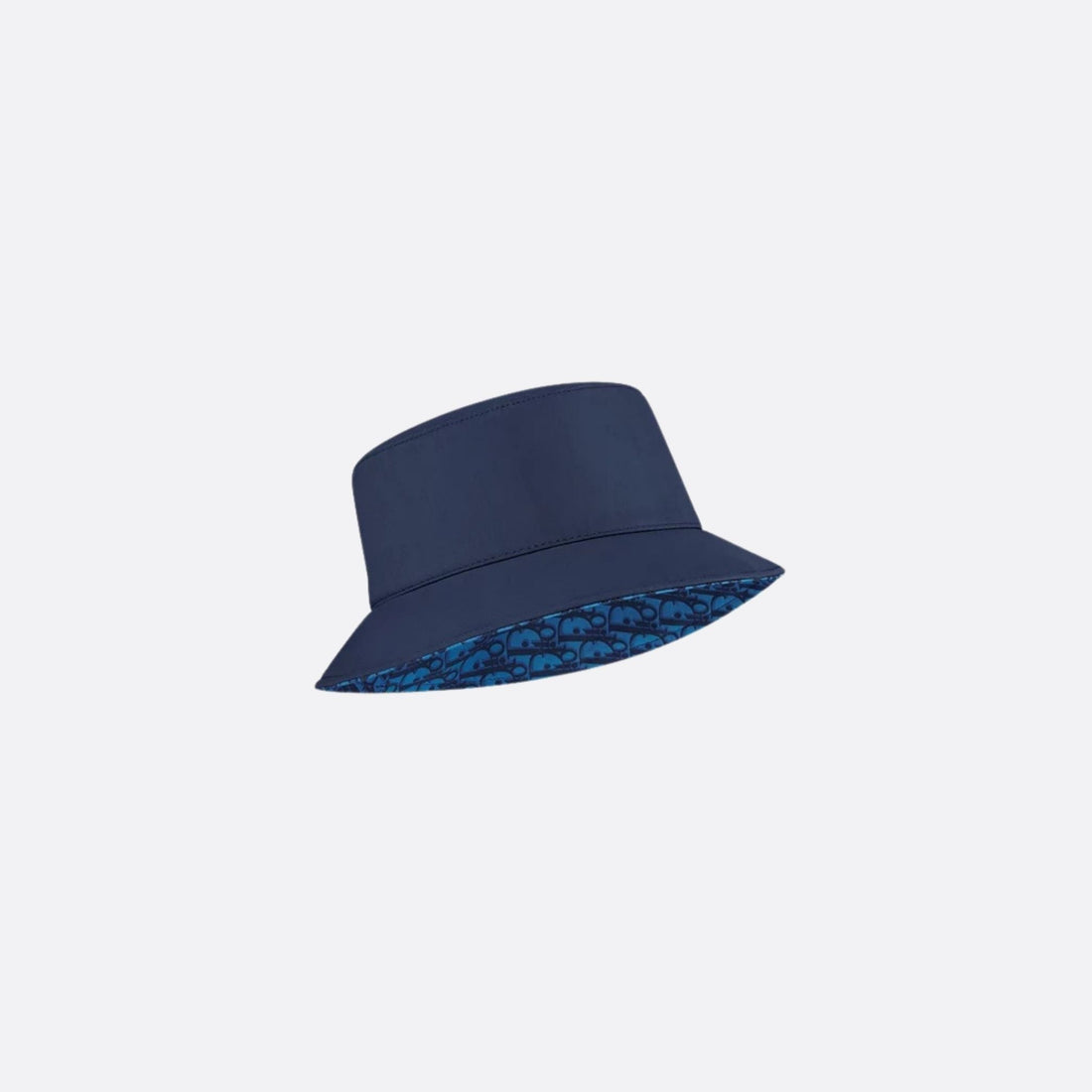 Kids Bucket Hat Navy Blue Dior Oblique Technical Fabric