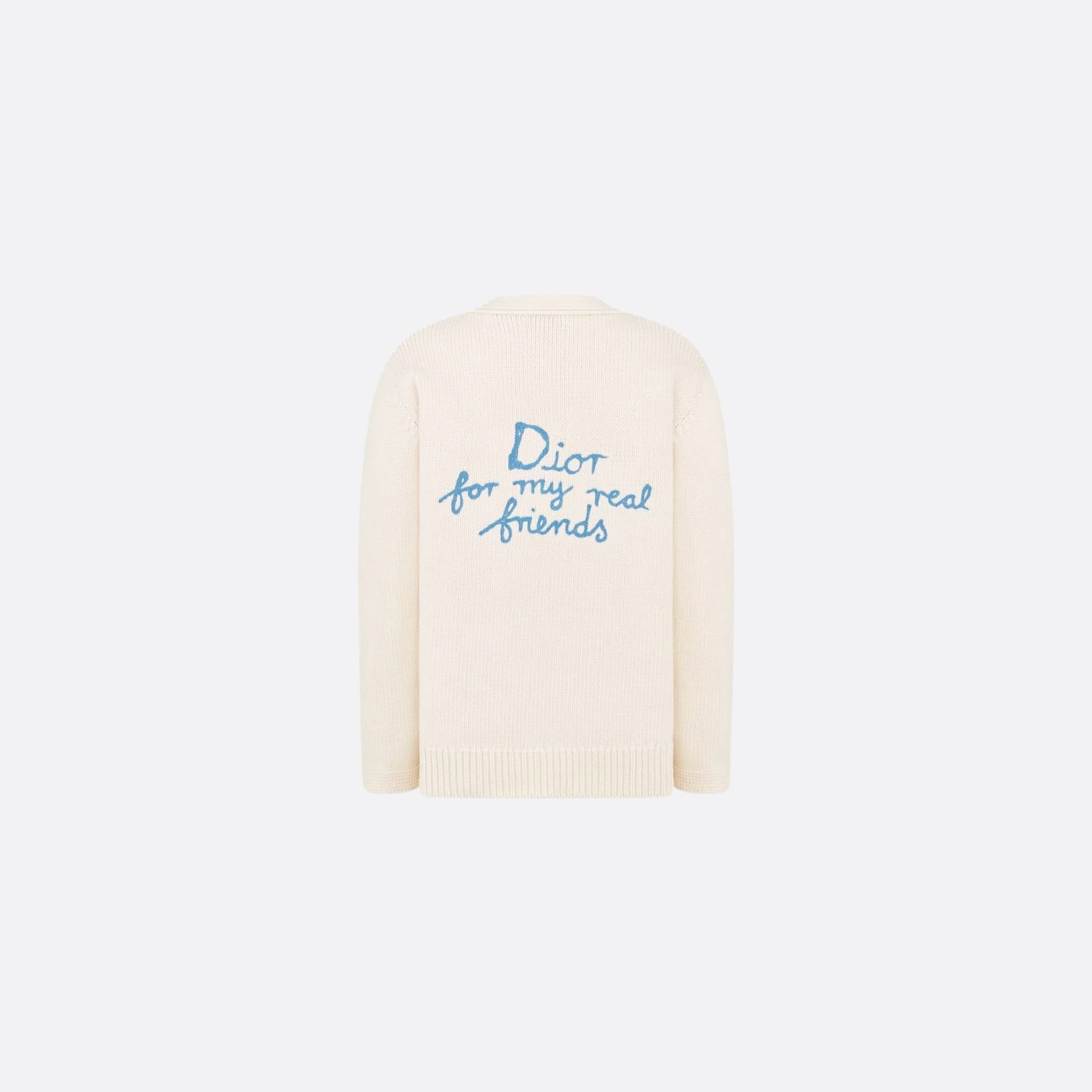 Kids DIOR AND HYLTON NEL Cardigan Ivory Cotton Blend Knit