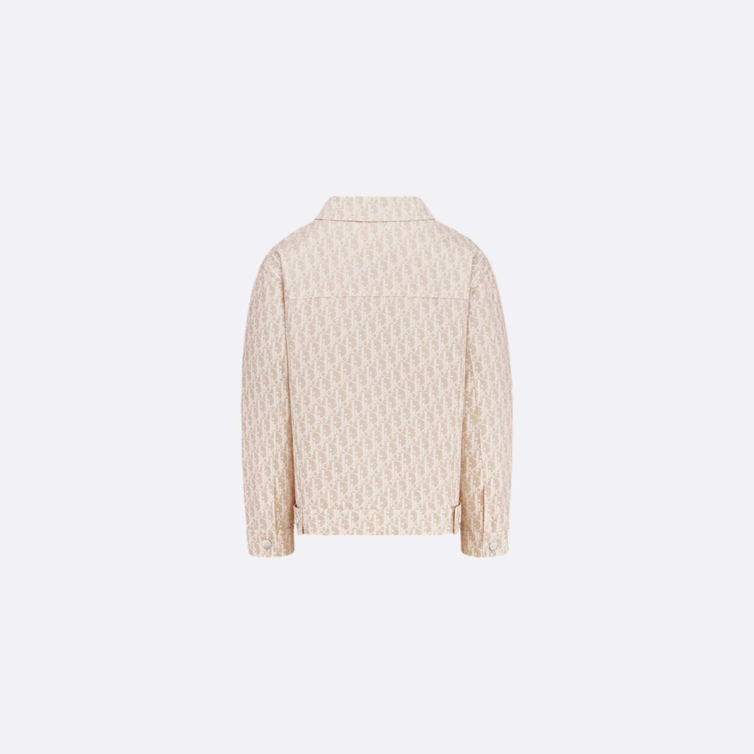Kids Jacket Beige Basket Weave Cotton Ivory Dior Oblique Motif
