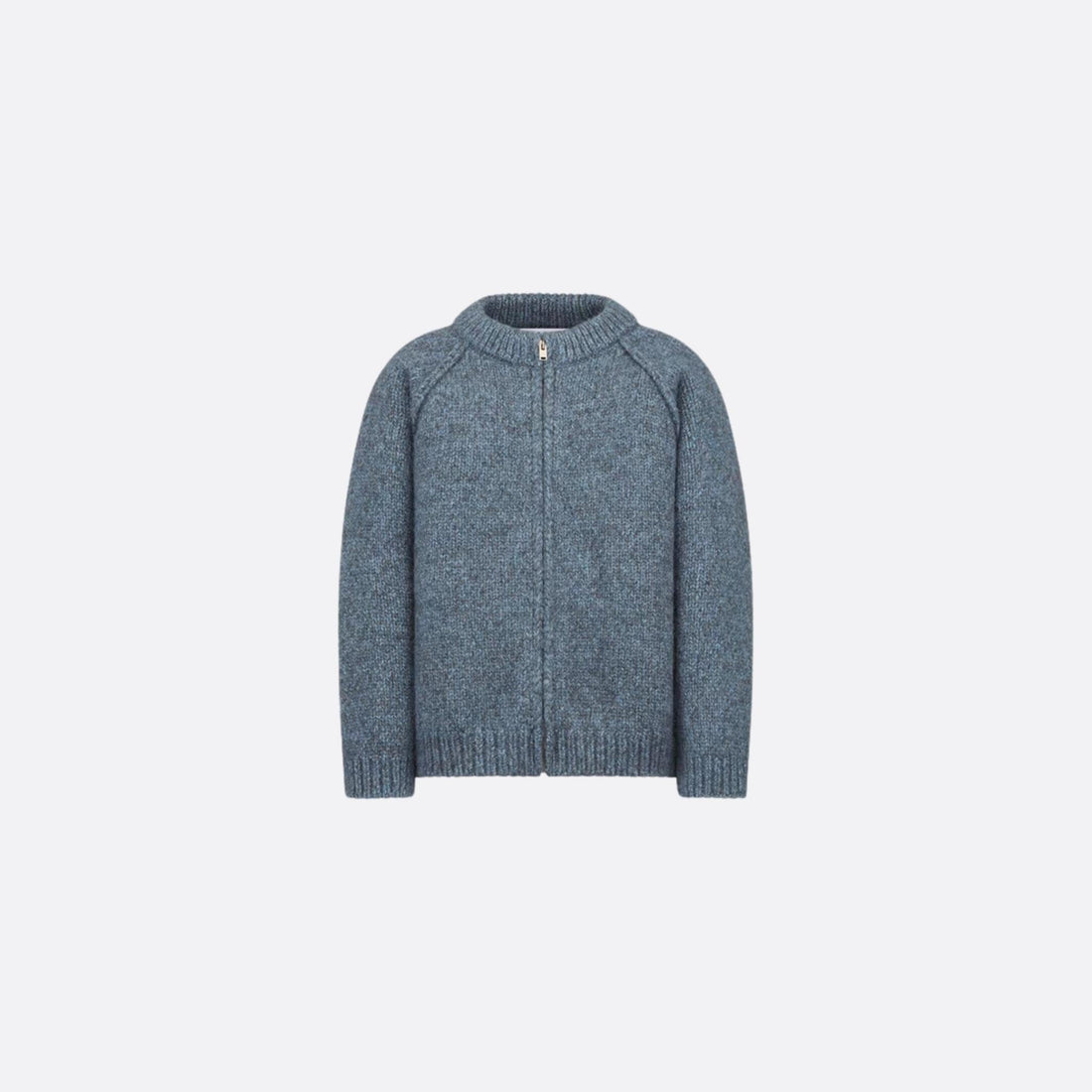 Kids Jacket Gray-Blue Wool Mouliné Knit