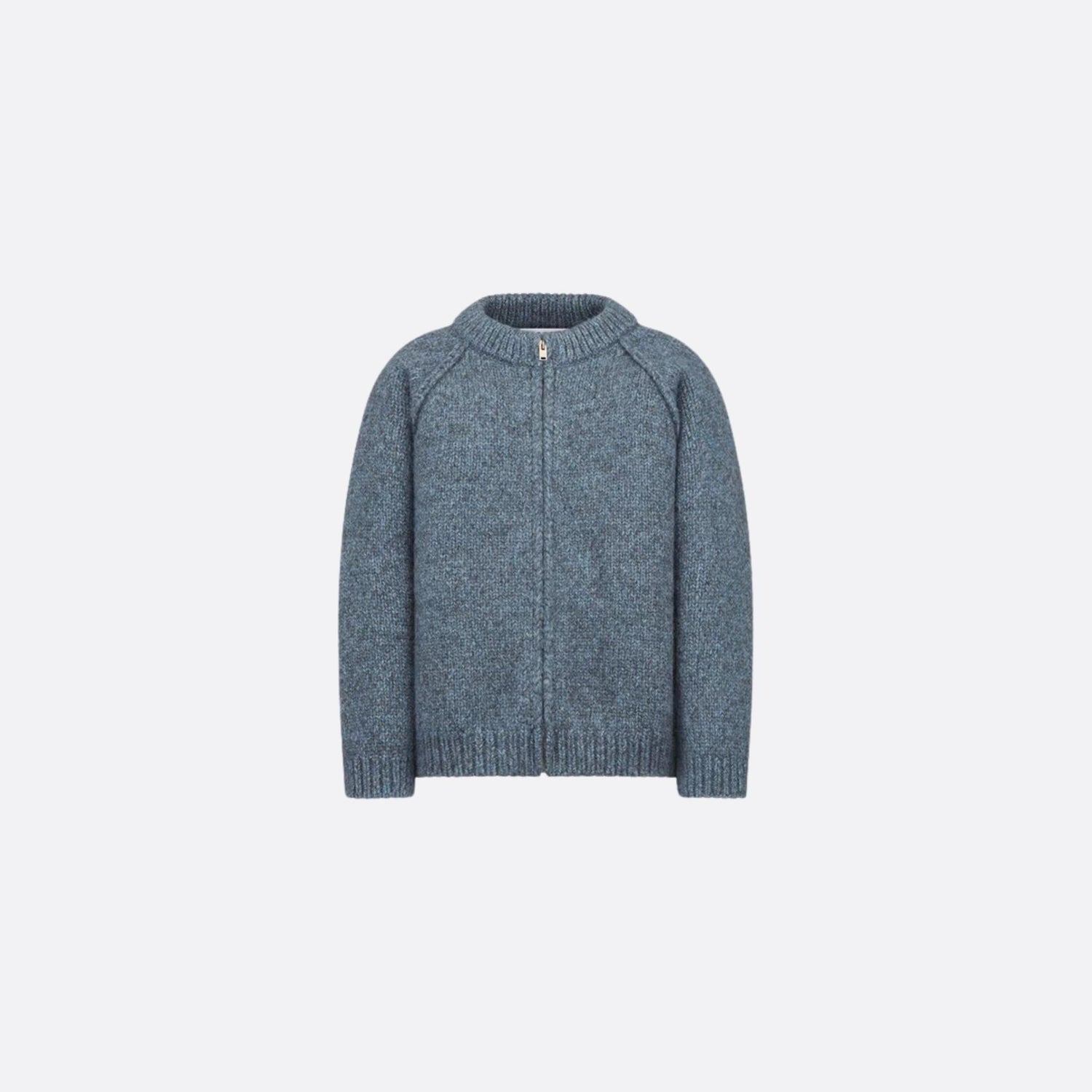 Kids Jacket Gray-Blue Wool Mouliné Knit
