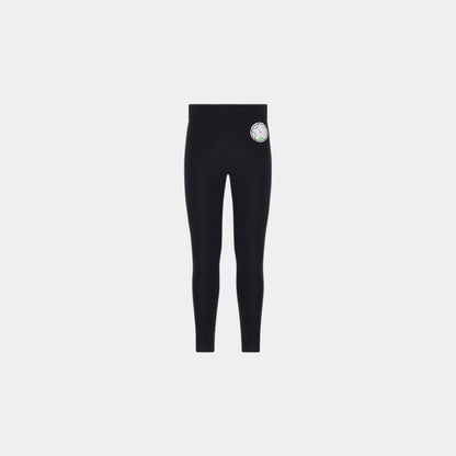 Kids Leggings Black and White Technical Jersey