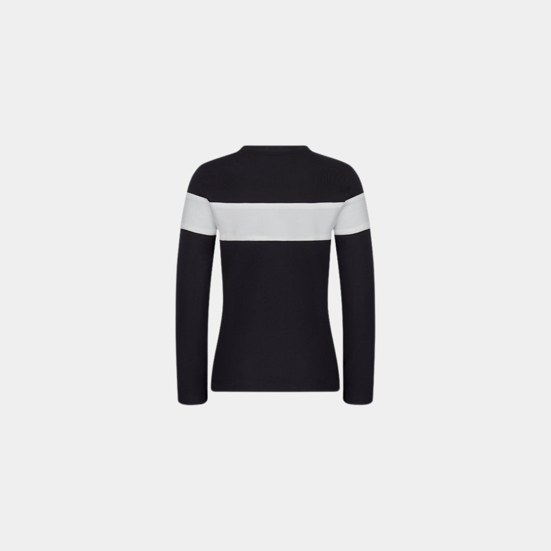 Kids Long Sleeved T Shirt Black and White Technical Jersey