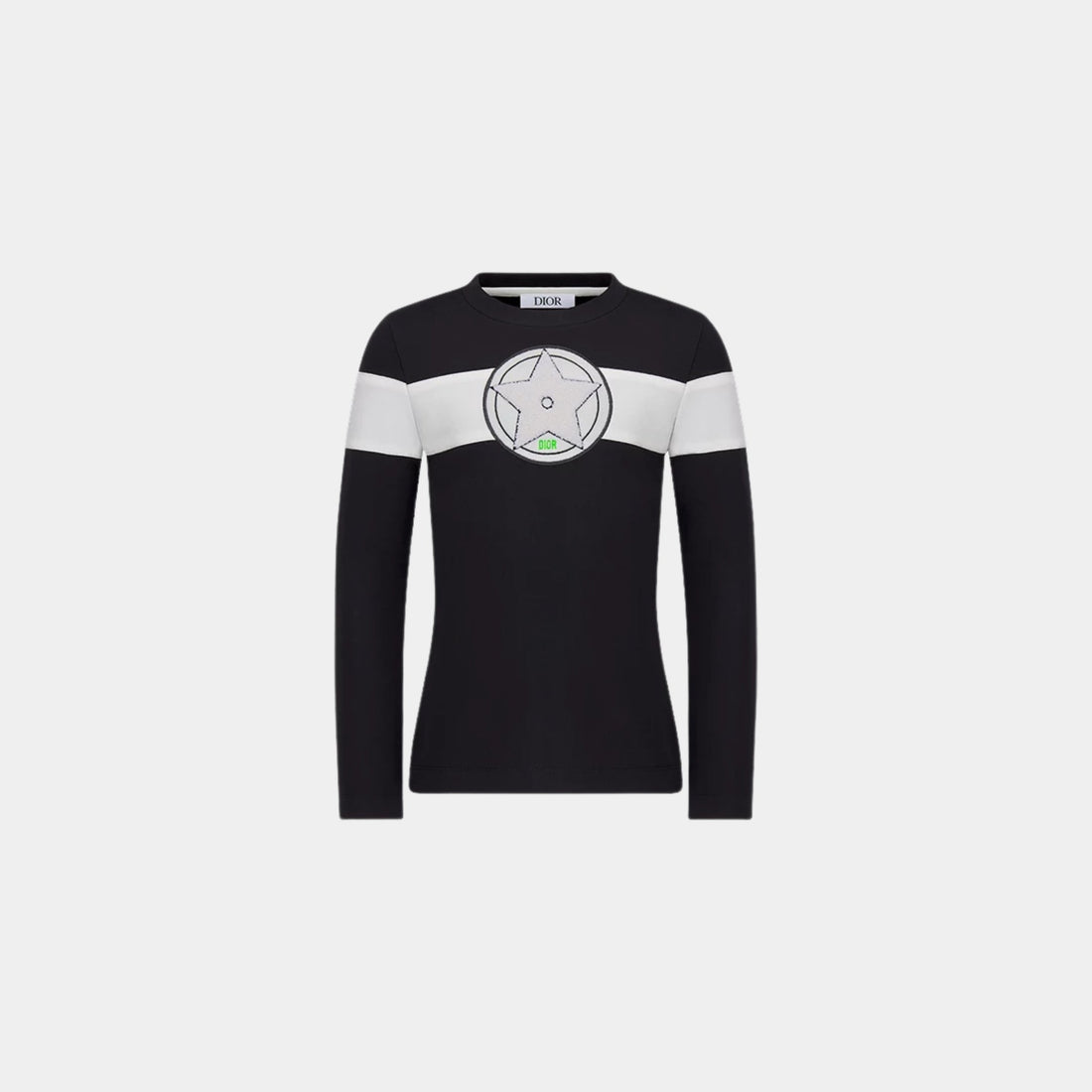 Kids Long Sleeved T Shirt Black and White Technical Jersey