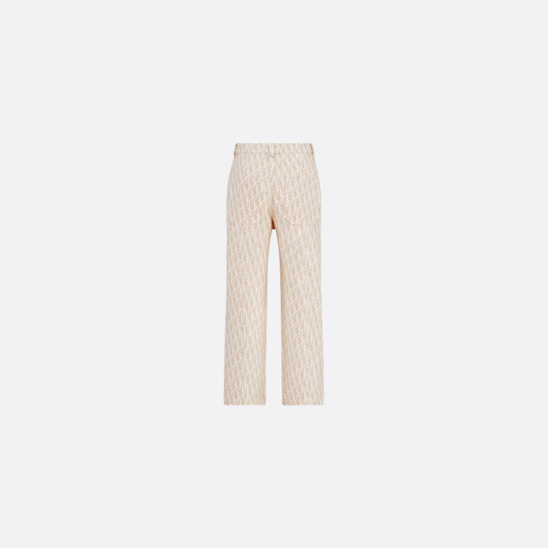 Kids Pants Beige Basket Weave Cotton Ivory Dior Oblique Motif