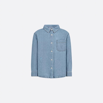 Kids Shirt Blue Cotton Denim