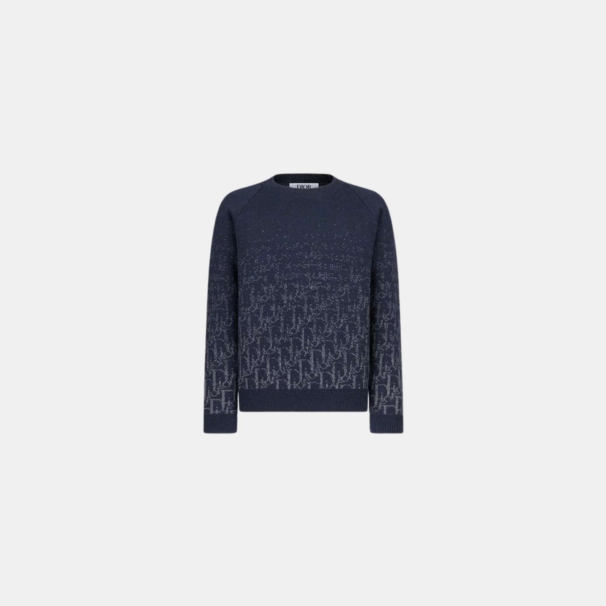 Kids Sweater Wool Knit Gradient Dior Oblique Jacquard