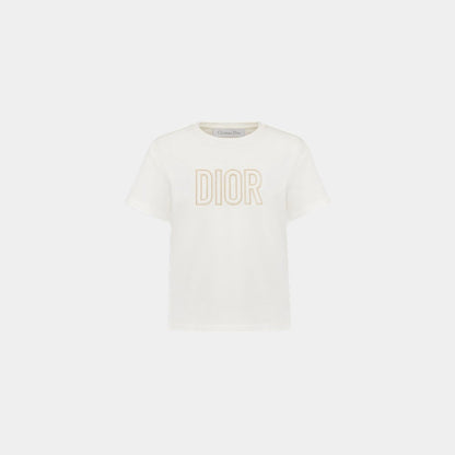 Kids T Shirt Cotton Jersey Dior Embroidery