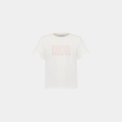 Kids T Shirt Cotton Jersey Dior Embroidery