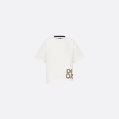 Kids T Shirt Ivory Cotton Jersey