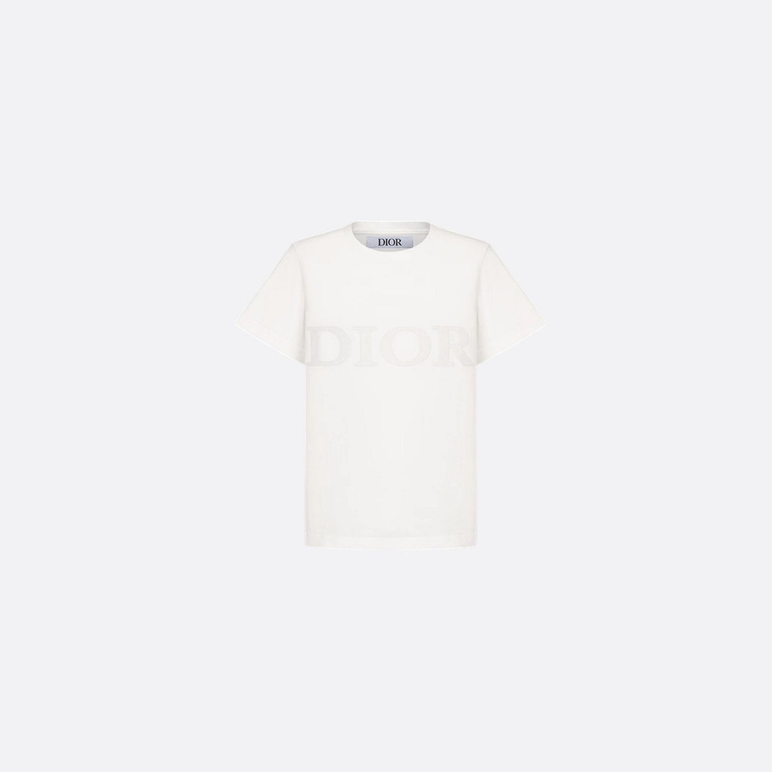 Kids T-Shirt Ivory Cotton Jersey Dior Tonal Topstitching