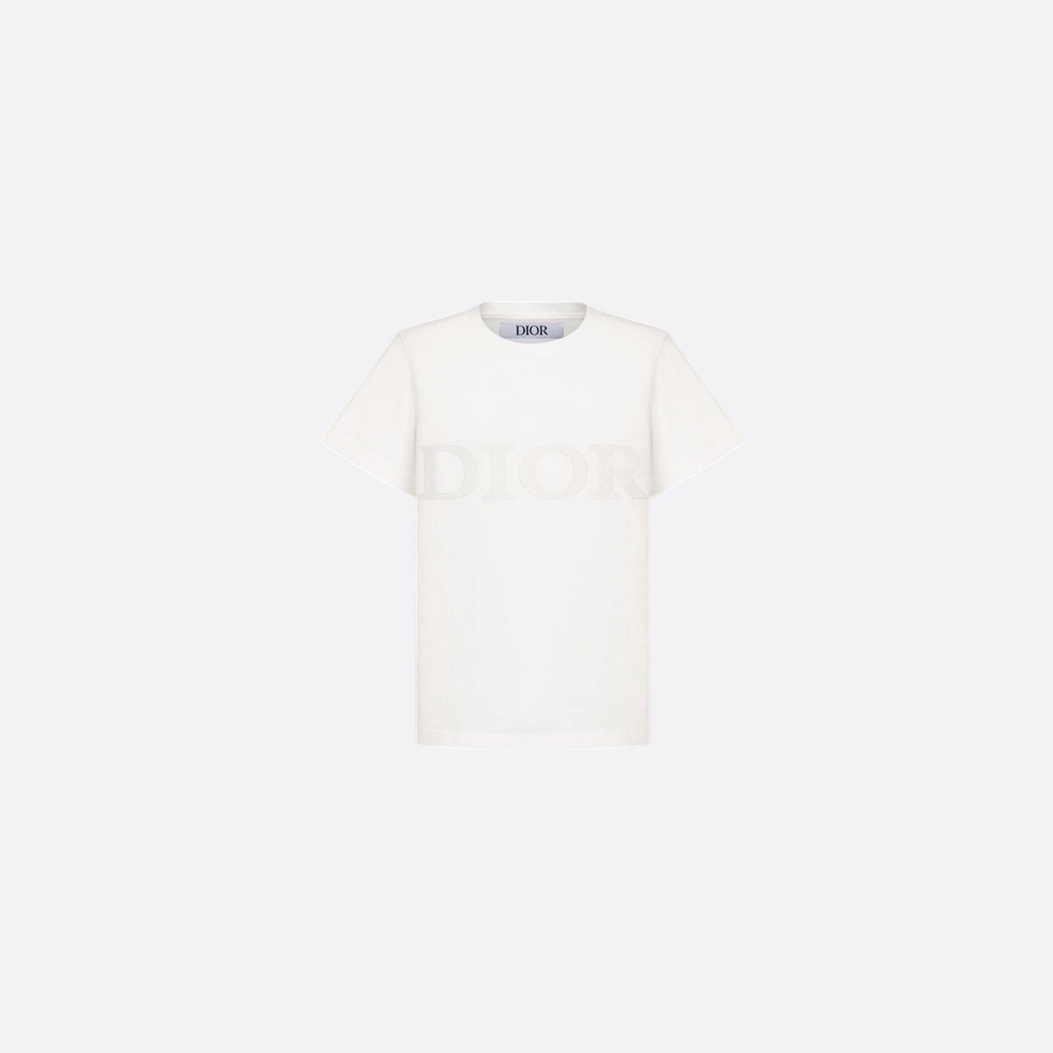 Kids T-Shirt Ivory Cotton Jersey Dior Tonal Topstitching