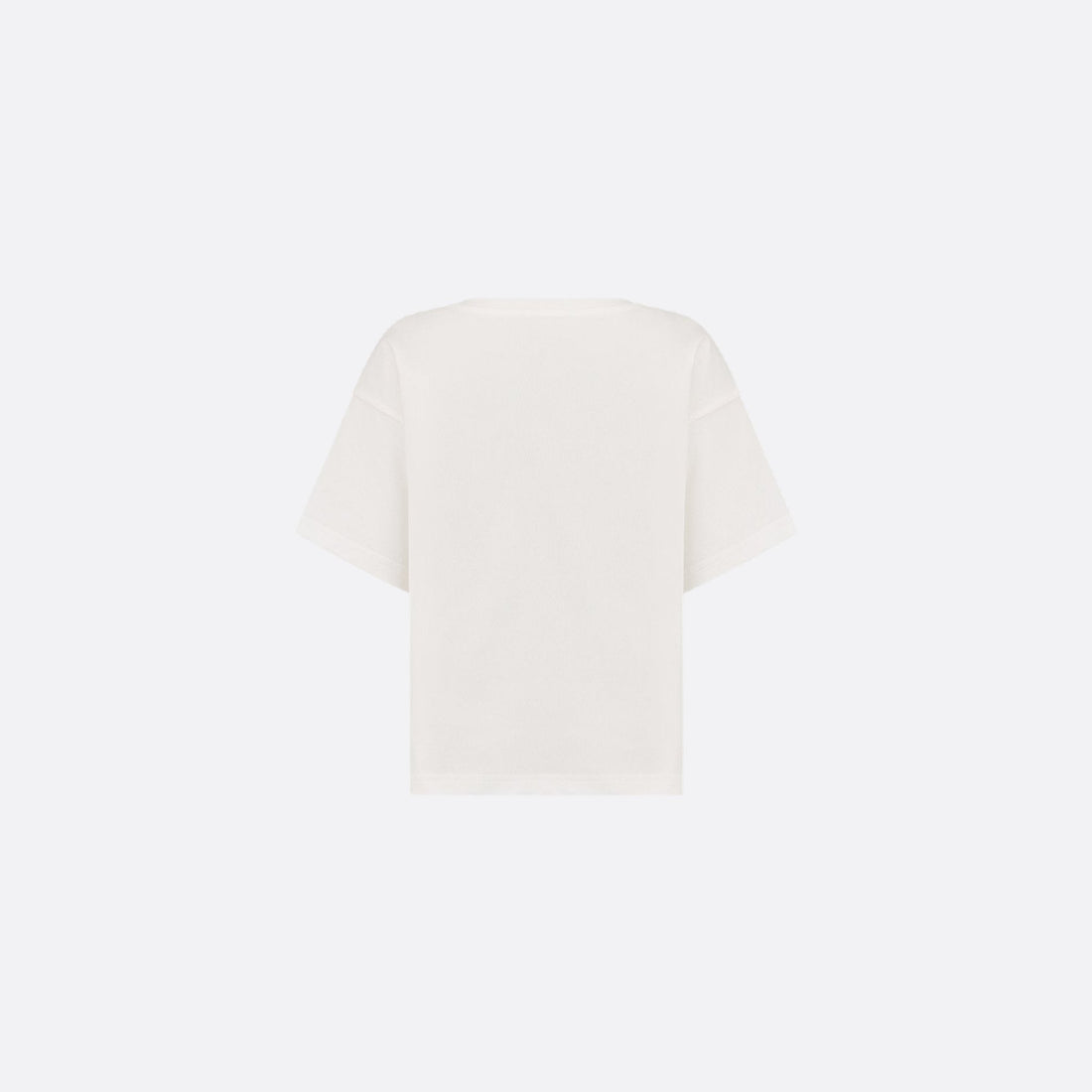 Kids T-Shirt Ivory Cotton Jersey Mint Green Dior Embroidery