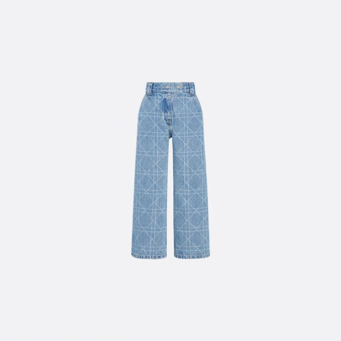 Kids Wide Leg Pants Blue Cannage Cotton Denim