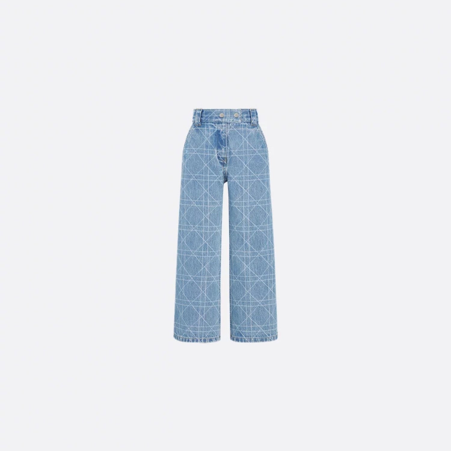 Kids Wide Leg Pants Blue Cannage Cotton Denim