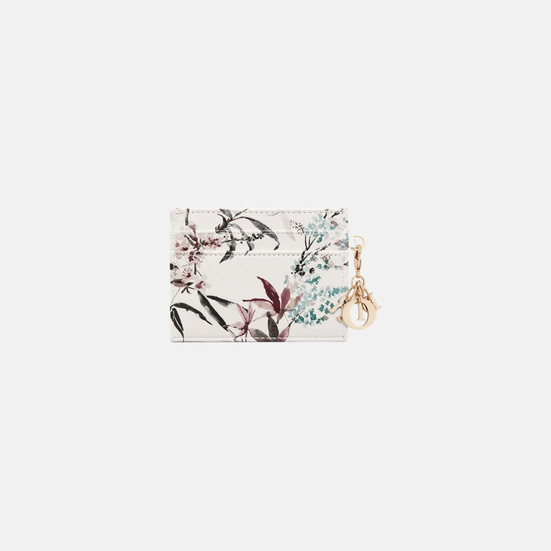 Lady Dior Freesia Card Holder In Millefiori Printed Lambskin