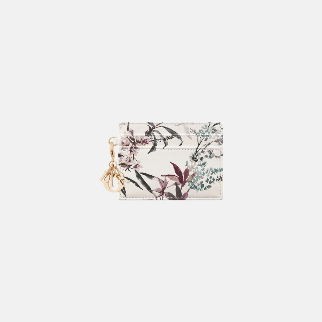 Lady Dior Freesia Card Holder In Millefiori Printed Lambskin
