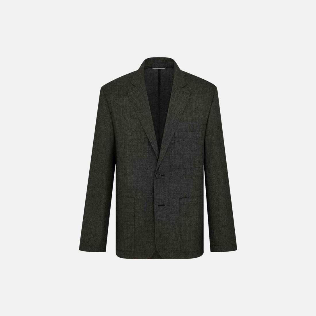 Lightweight Jacket In Virgin Wool Basketweave