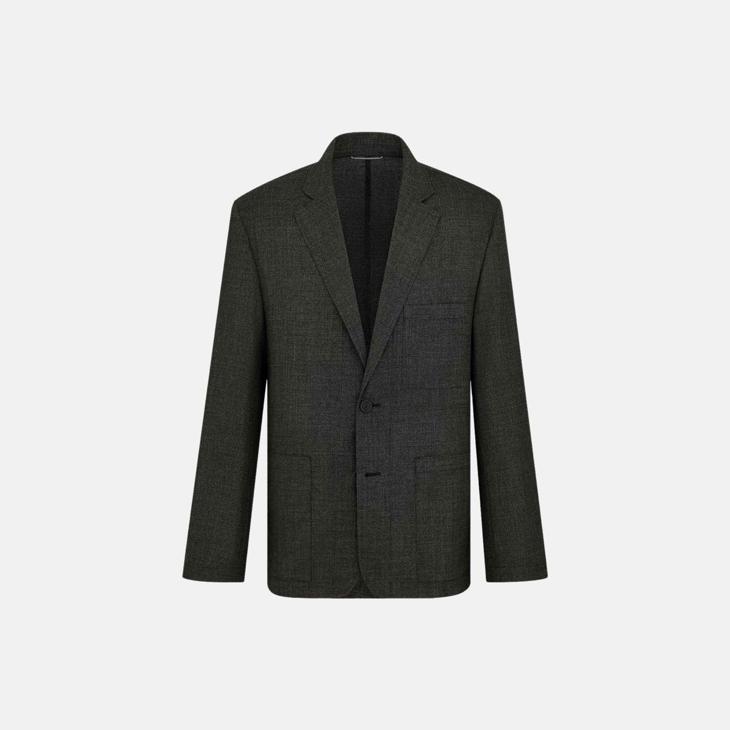 Lightweight Jacket In Virgin Wool Basketweave