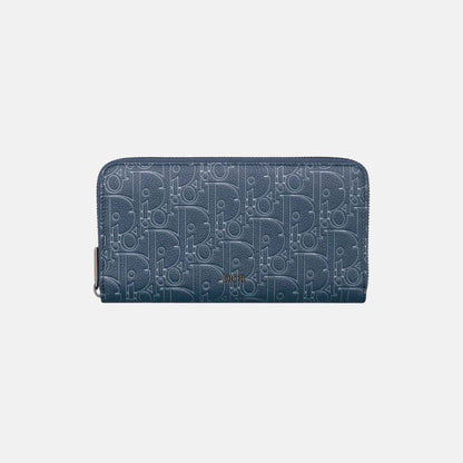 Long Zipped Wallet In Gravity Outline Leather