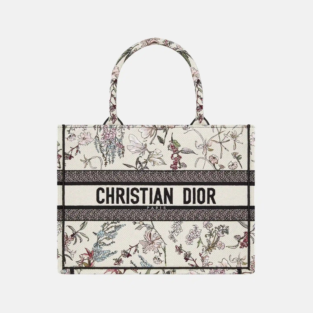 Medium Book Tote In Millefiori Embroidery
