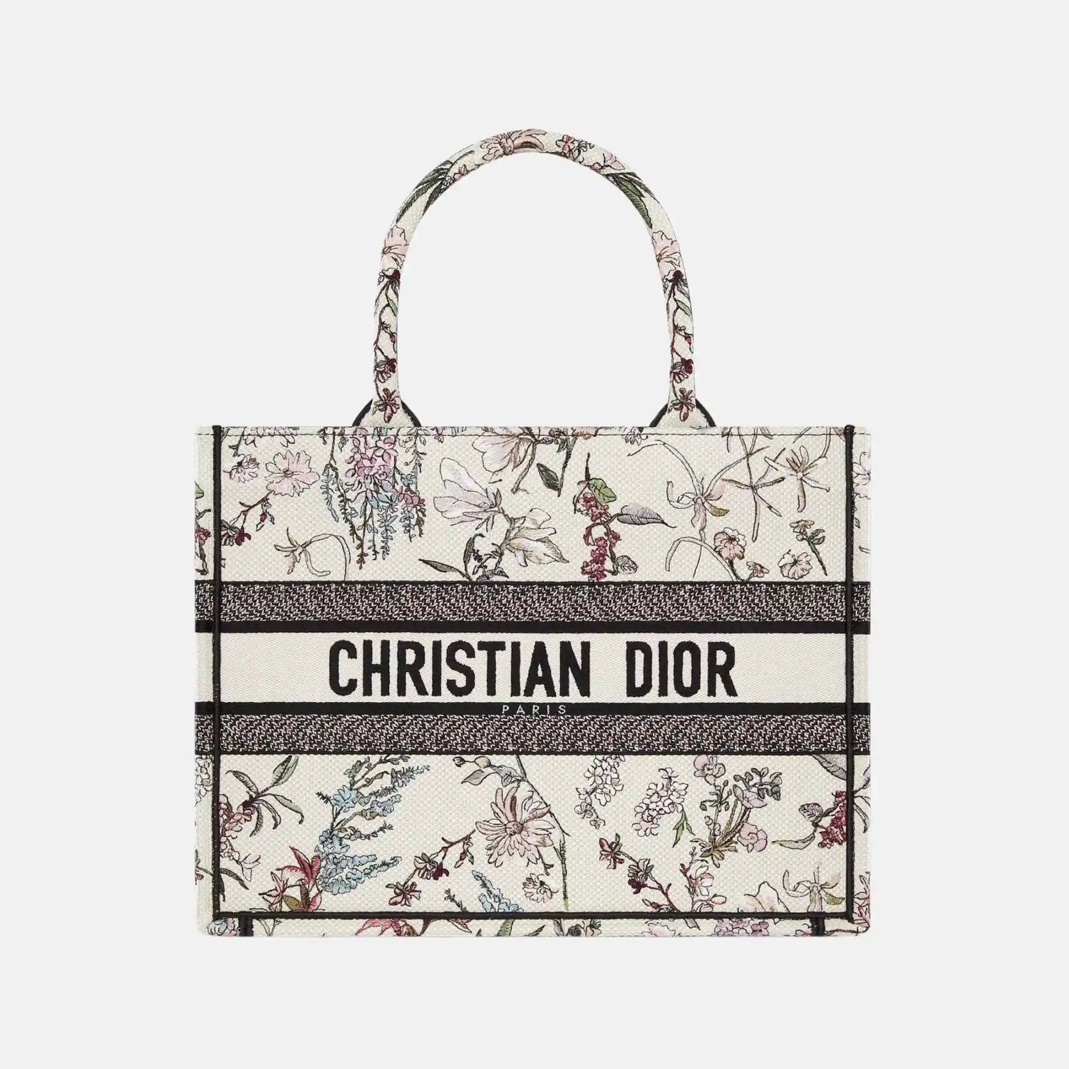 Medium Book Tote In Millefiori Embroidery
