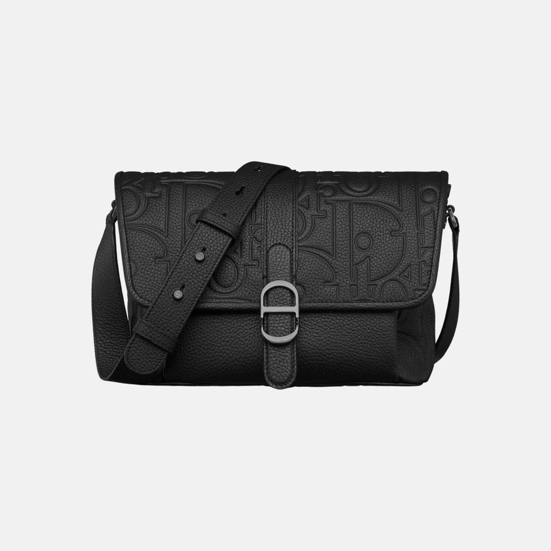 Medium Daily Messenger Bag With Flap in Grained Calfskin
