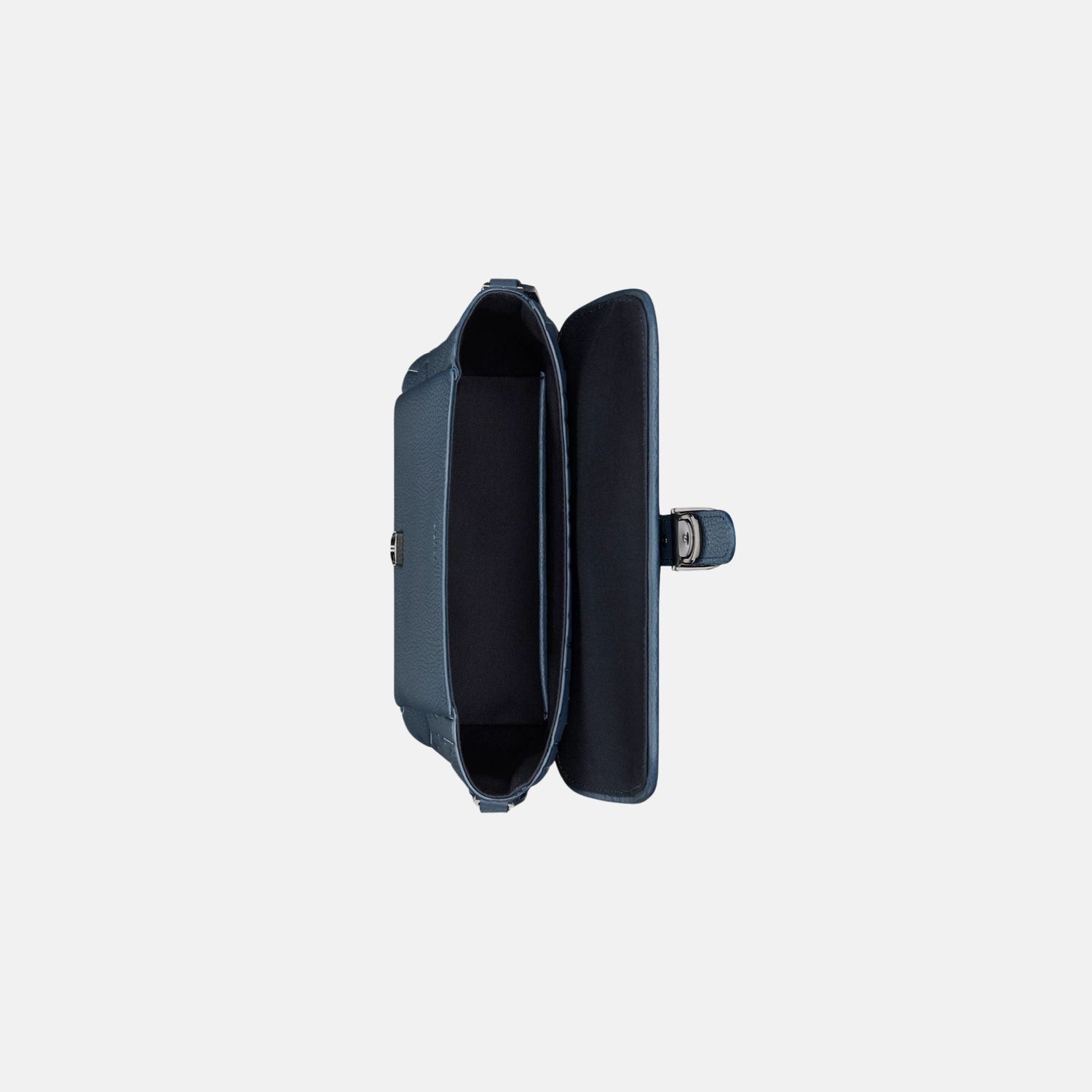 Medium Daily Messenger Bag With Flap in Grained Calfskin